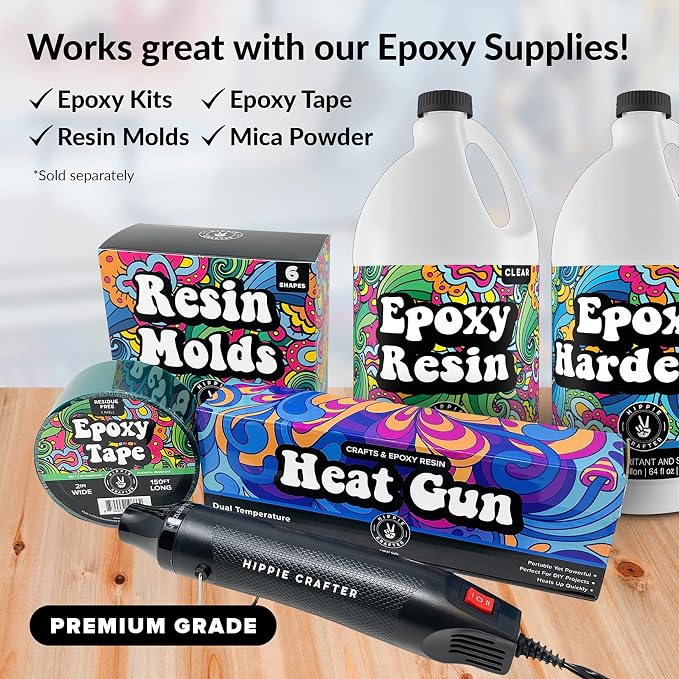 Craft Heat Gun for Crafts, 2-Speed 300W Mini Hot Air Torch Tool for Resin - Image 7