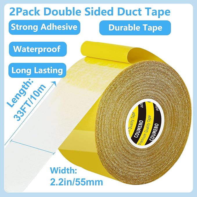 2 Pack Double Sided Tape Heavy Duty Strong Wall Adhesive - Image 2