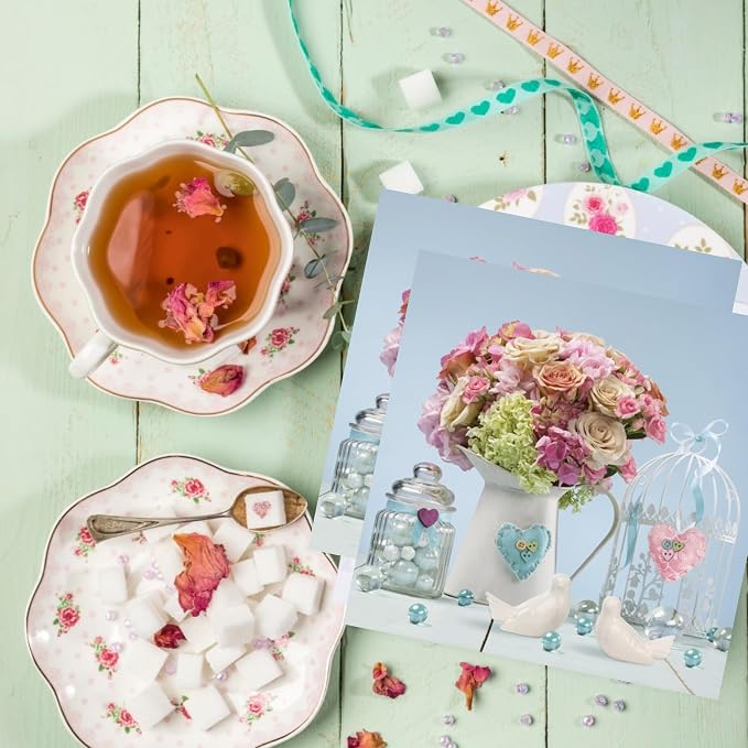 20-ct 13x13 Flowers Paper Luncheon Decoupage Napkins, 3-Ply Servilletas Printed - Image 6