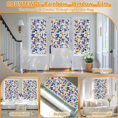 Window Privacy Film Stain Glass Window Film Rainbow Window Film Window clings - Image 6