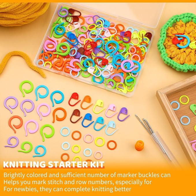 Yizzvb 263 Pcs Stitch Ring Markers, Knitting Stitch Rings - Image 4