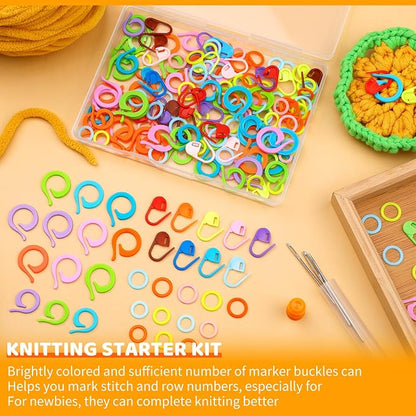 Yizzvb 263 Pcs Stitch Ring Markers, Knitting Stitch Rings - Image 4