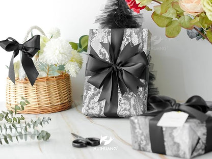 HUIHUANG Black Satin Ribbon 1-1/2 inch x 100 Yards Double-Faced Satin Ribbon - Image 8