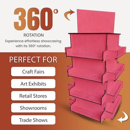 TORCHED DISPLAYS 4-Sided Rotating Display Stand - Image 4