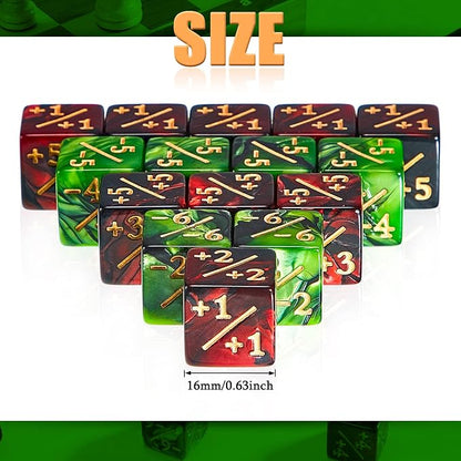 Sumind 48 Pcs Magic Life Counter Dice -1/+1 Counters Commander Buff Tokens 6 - Image 2