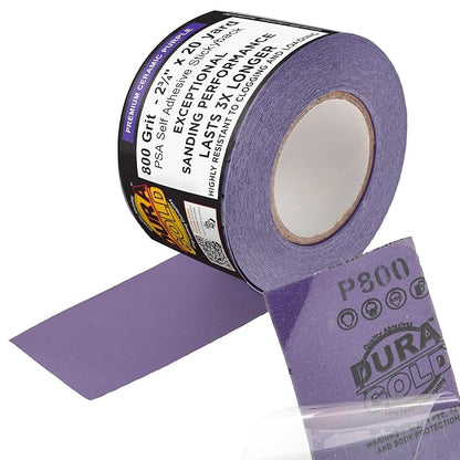 Dura-Gold Premium 800 Grit PSA Purple Film Ceramic Longboard Sandpaper by Dura-Gold