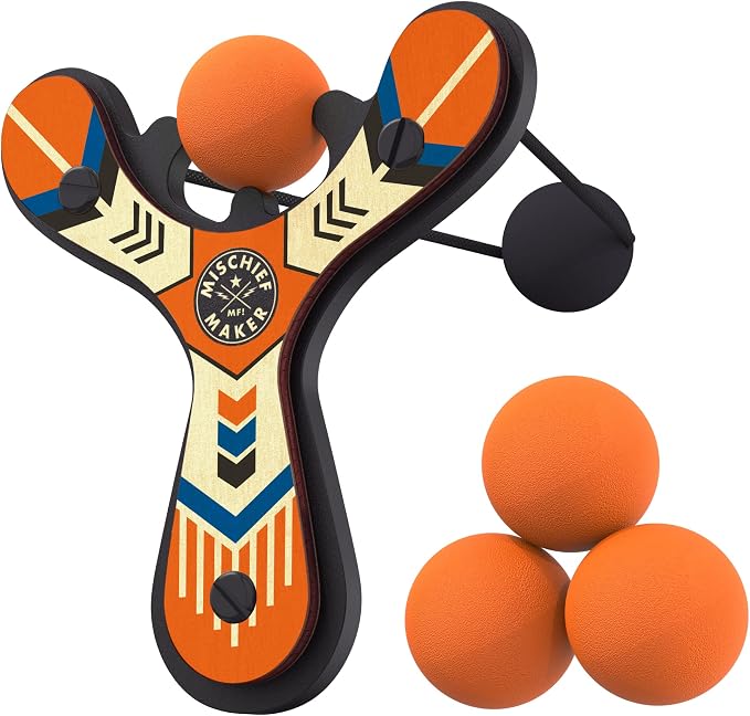Mighty Fun! - Mischief Maker® Wooden Slingshot - Classic Series - Real Wood by MightyFun
