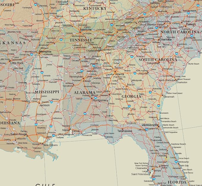24x36 United States, USA Contemporary Premier Wall Map Poster - Image 2