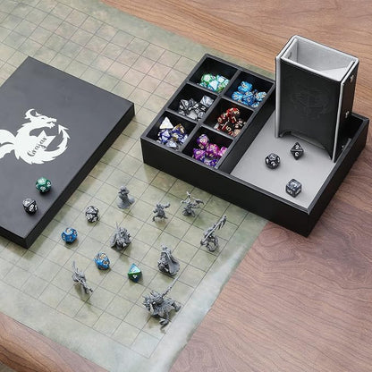 3 in 1 Dice Tray with Lid and Storage Tower, Portable Dice Box Holder - Image 7