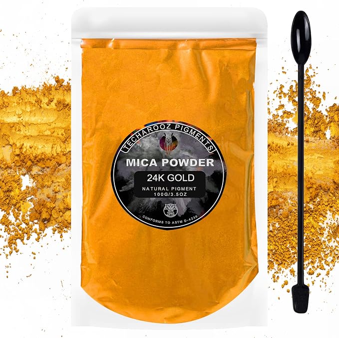 24K Gold Mica Powder Epoxy Resin, 100g/3.5oz Sealed Bag – TECHAROOZ Color by TECHAROOZ