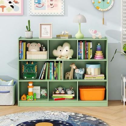 Giantex 8 Cube Bookcase, Freestanding 3-Tier Open Bookshelf, Modern Storage - Image 5