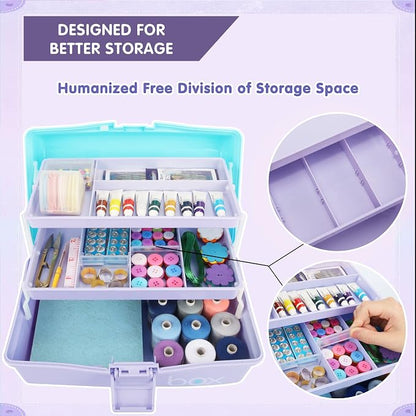12in Three-Layer Multipurpose Storage Box Organizer Folding Tool Box/Art & - Image 4