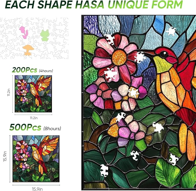 Wooden Jigsaw Puzzles -Bird Wooden Puzzles - Image 2