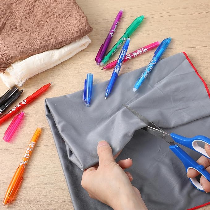 12pcs Heat Erasable Pens for Fabric, Fabric Marking Pens Fabrics Markers No - Image 5