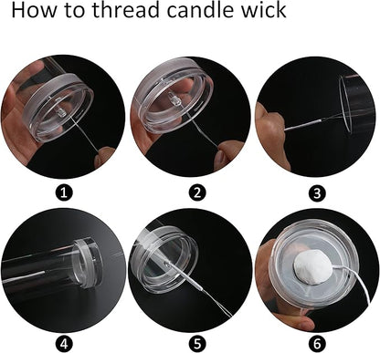 MILIVIXAY 2PCS Pillar Candle Mold -Height: 6.0inch, Diameter:2.0inch-30ft Long - Image 7