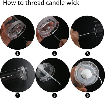 MILIVIXAY 2PCS Pillar Candle Mold -Height: 3.0inch, Diameter:2.0inch-30ft Long - Image 7
