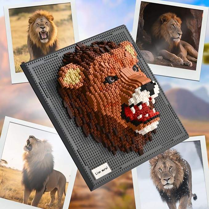 BNG Wall Art Lion Building Blocks Sets, A Wall Decor Set - Image 2