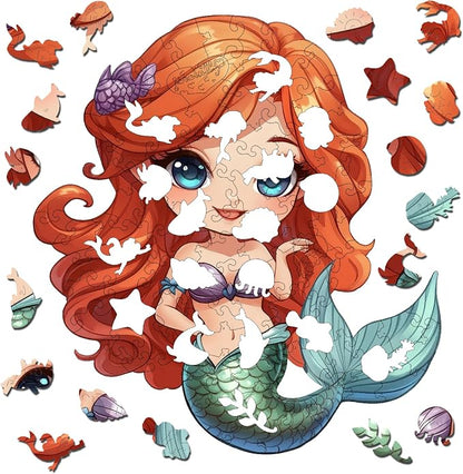 Wooden Puzzles for Adult and Kids, 100 Pieces Ocean Puzzle, Unique Shaped - Image 3