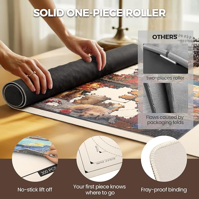 ropoda 1500 Pieces 46" x 26 "Puzzle Mat Roll Up, Puzzle Saver - Image 3