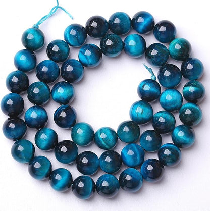 4MM 180pcs Natural Royal Blue Tiger Eye Stone Energy Healing Beads Round Loose - Image 3