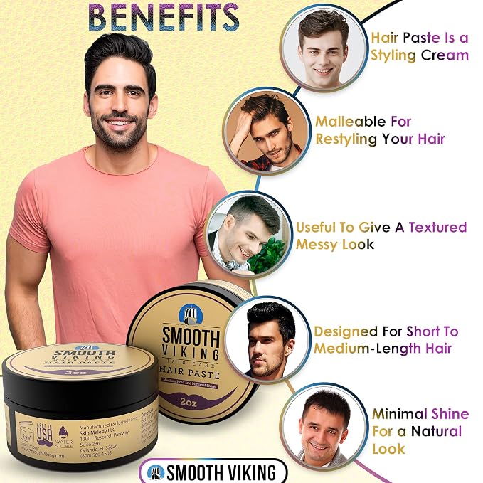 Smooth Viking Hair Paste for Men - Image 3
