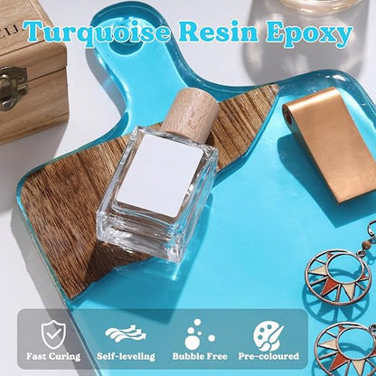LET'S RESIN EPOXY RESIN Turquoise Epoxy Resin, 44OZ Bubble Free & High-Gloss - Image 2