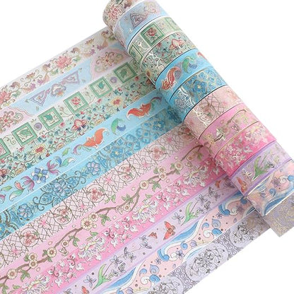 12 Rolls Floral Washi Tape Set, Botanical Washi Tape - Image 3