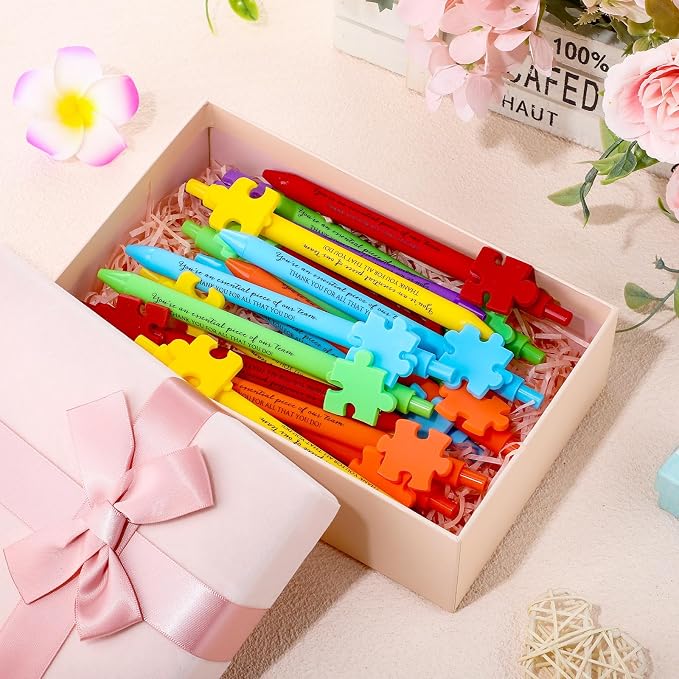 Eaasty 24 Pcs Employee Appreciation Gifts Bulk Inspirational Puzzle Pens Thank - Image 3