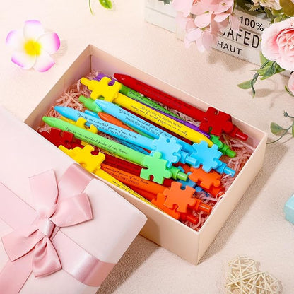 Eaasty 24 Pcs Employee Appreciation Gifts Bulk Inspirational Puzzle Pens Thank - Image 3