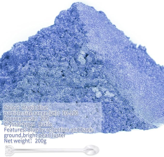 Mica Powder, 7.05OZ（200g）, Magic Blue Mica Powder Pigment - Image 2