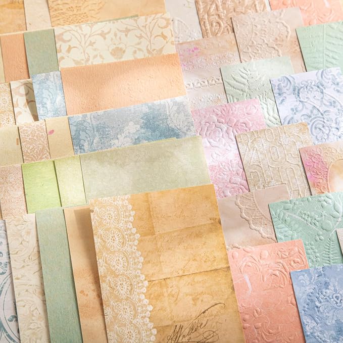 Vintage Floral Scrapbook Paper Set, Scrapbooking, DIY Crafts, and Art Supplies - Image 8