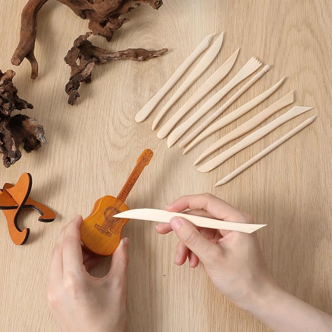 50PCS Wooden Clay Sculpting Tools, 6.2'' Smooth Double Ended Clay Modeling Tools - Image 8