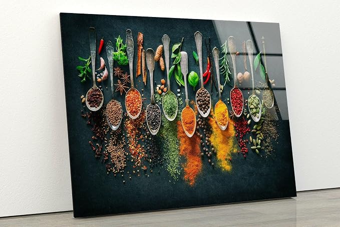 My Photostation.com 20Wx14H'' Spoon Spices Glass Wall ArtTempered Glass - Image 7