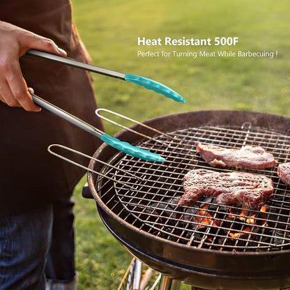 Silicone Spatulas Set Turners Tongs Cooking Utensils Set High Heat Resistant - Image 5