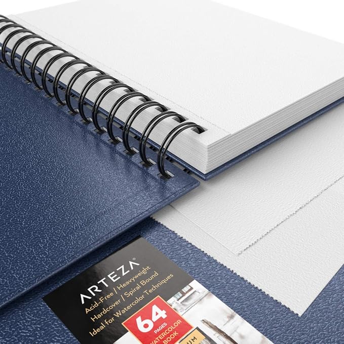 ARTEZA Watercolor Sketchbook Set, 64 Pages per Book, 5.5 x 8.5 Inches, - Image 8