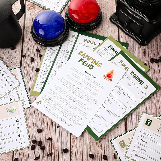 30 Pcs Camping Friendly Feud Game Set Camping Party Game Trivia Quiz - Image 4