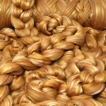 Merino Silk Luxe Tonal Designer Blend. Superfine Merino, Tussah Silk. Top Roving - Image 3