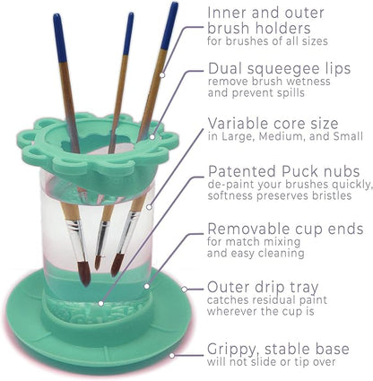 Paint Puck Ultimate Rinse Cup Paint Brush Cleaner – Non-Spill Paint Water Cup & - Image 5