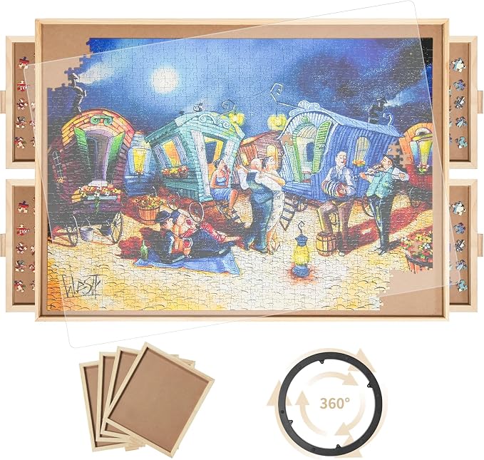 1500 Pieces Rotating Puzzle Board by Unknown