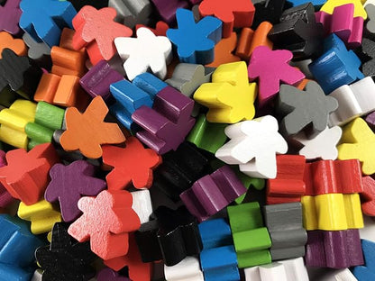 100 Wooden Meeples, Family Games Accessories – Multi-Color Board Game Tokens - Image 5