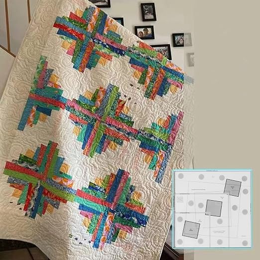 Wonky Log Cabin Trim Tool, 8in Creative Grids Quilting Rulers Transparent - Image 3