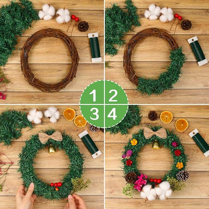 Tenn Well Green Floral Wire, 3 Pack Christmas Wreath Wire, 295 Feet 22 Gauge - Image 6