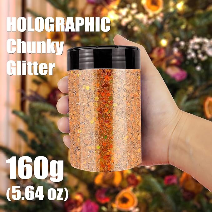 Estanoite Holographic Chunky Glitter, 160G/5.64OZ Craft Glitter - Image 3