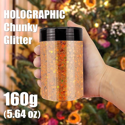 Estanoite Holographic Chunky Glitter, 160G/5.64OZ Craft Glitter - Image 3