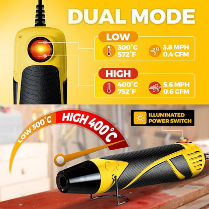 Heat Gun for Crafting, Mini Dual Temp Hot Air Gun Tool for Epoxy Resin - Image 4