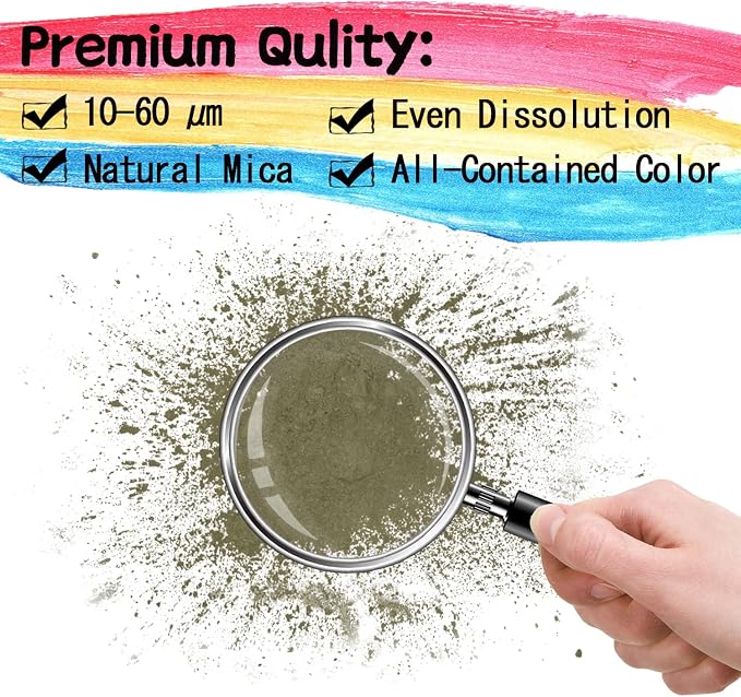 Mica Powder - 60g Mica Powder for Epoxy Resin - Pearl Pigment Powder Dye for - Image 2