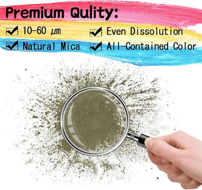 Mica Powder - 60g Mica Powder for Epoxy Resin - Pearl Pigment Powder Dye for - Image 2