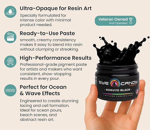 Eye Candy Black Resin Pigment Paste Kokuyo Black | Highly Pigmented, Ultra-Fine - Image 3