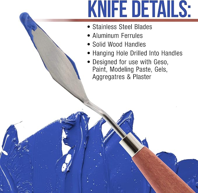 U.S. Art Supply 18-Piece Stainless Steel Palette Knife Set - Image 5