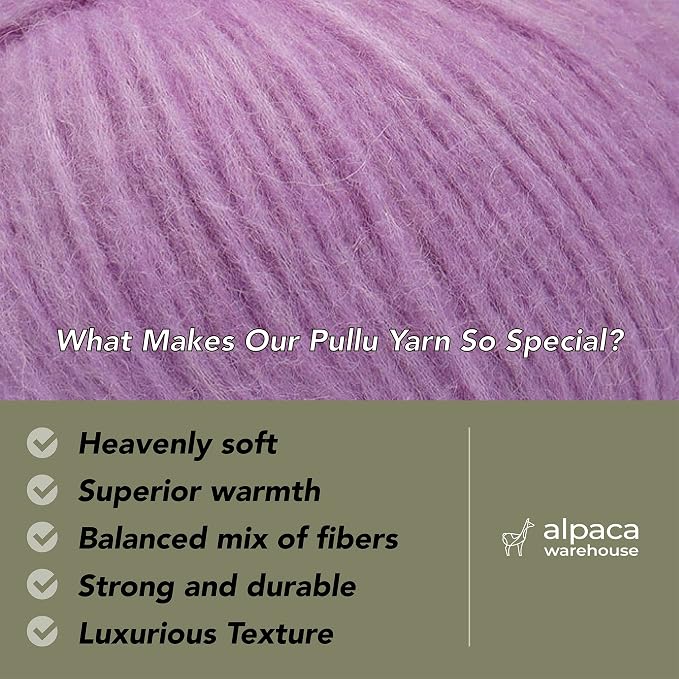 Pullu - Baby Alpaca Merino Wool Yarn Set of 3 Skeins Worsted Weight - Sourced - Image 2